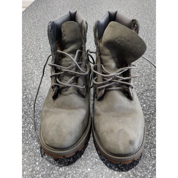 Timberland Waterproof Nubuck Boots Boys 7 UK 6.5‎ Gray Hiking Outdoor Waterproof - Picture 2 of 10